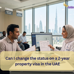 Can I change the status on a 2-year property visa in the UAE