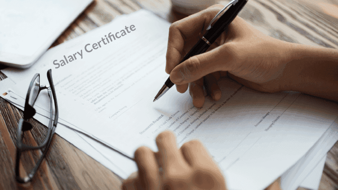 Why your salary certificate is important